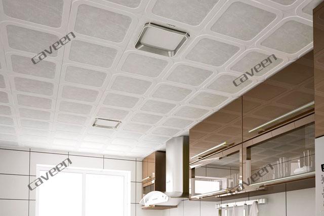 Подвесной кассетный потолок на кухне